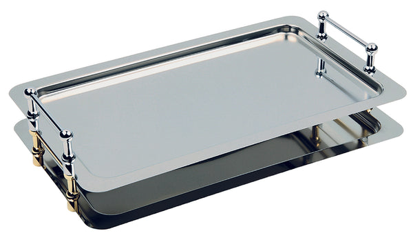 taca do serwowania GN Dolce prostokątna; 53x32.5x6.5 cm (DxSxW); srebro; prostokątny