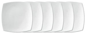 talerz płaski Bali; 19x19x0.9 cm (DxSxW); biały; kwadrat; 6 sztuka / opakowanie