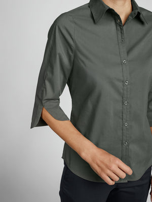 Bluse Dreiviertelarm Porter Regular Fit; Kleidergröße 40; ciemny szary