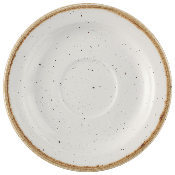 Untertasse Stonecast Barley White; 15 cm (Ø); biały/brązowy; okrągły; 12 sztuka / opakowanie