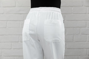 spodnie kucharskie damskie Liam; Kleidergröße 52; biały