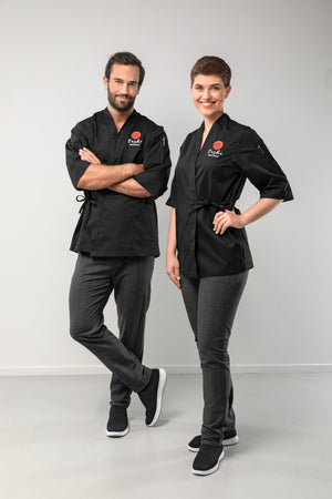 bluza kucharska damska Yuki; Kleidergröße 54; czarny