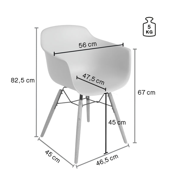 krzesło Emeo; 58x50x82.5 cm (SxGxW); siedzisko czarny