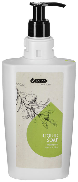 mydło Oliva Pure w dozowniku z pompką; 400 ml; zielony; 24 sztuka / opakowanie