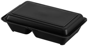 lunch box do wielokrotnego użytku Yari średnia; 800ml, 15.7x24.6x6.1 cm (DxSxW); czarny; prostokątny; 25 sztuka / opakowanie