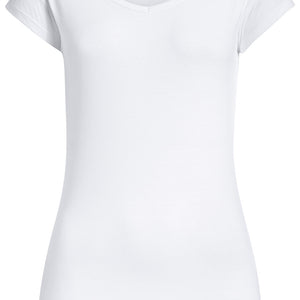 t-shirt damski Double-V (opak. 2 szt.); Kleidergröße 2XL; biały; 2 sztuka / opakowanie