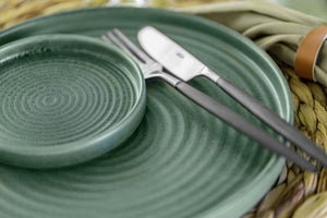 talerz z niskim rantem Snug; 26x2.5 cm (ØxW); zielony; okrągły; 4 sztuka / opakowanie