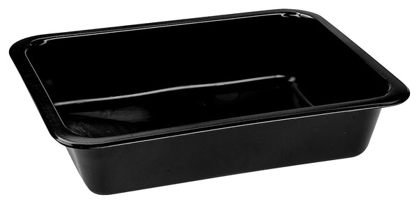 Mehrweg-Menübehälter Reware Lunch ungeteilt; 1270ml, 22.7x17.8x4.9 cm (DxSxW); czarny; prostokątny; 20 sztuka / opakowanie