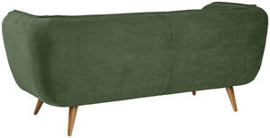  brązowe nogi; 183x88x76 cm (SxGxW); siedzisko zielony