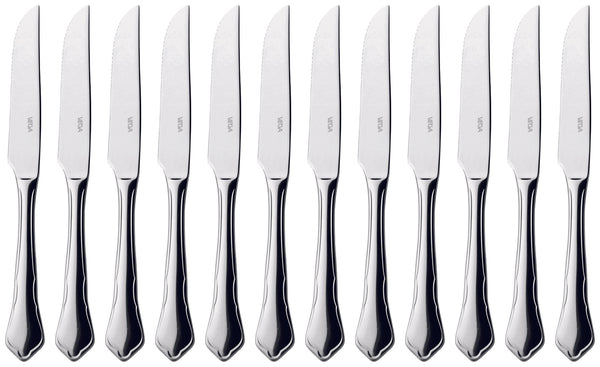 nóż do pizzy/steka Chippendale; 22.2 cm (D); srebro, Griff srebro; 12 sztuka / opakowanie