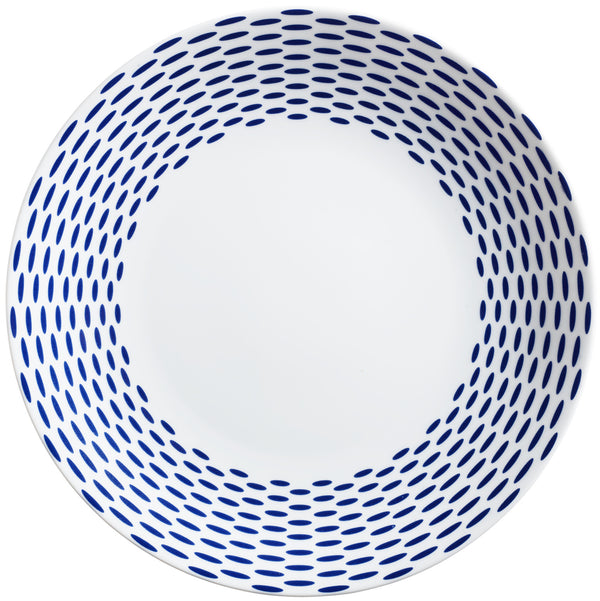 talerz płaski Mixor ze wzorem; 27 cm (Ø); biały/niebieski; okrągły; 6 sztuka / opakowanie