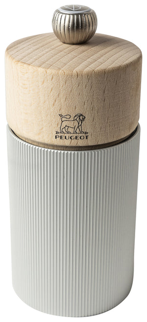 młynek do soli Line; 12 cm (W); srebro/naturalny