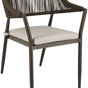 Outdoor Stuhl Calero inklusive Sitzkissen; 57x63x78.5 cm (SxGxW); ciemny brąz; 2 sztuka / opakowanie