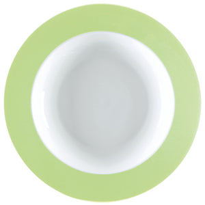 talerz głęboki Multi-Color; 350ml, 23.5x4.6 cm (ØxW); biały/zielony; okrągły; 6 sztuka / opakowanie