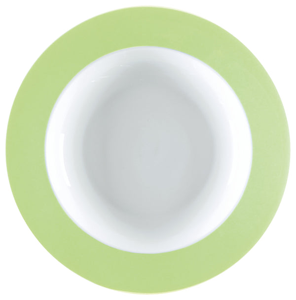 talerz głęboki Multi-Color; 350ml, 23.5x4.6 cm (ØxW); biały/zielony; okrągły; 6 sztuka / opakowanie