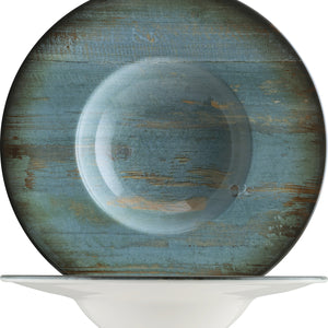 talerz do makaronu Madera Mint; 400ml, 28x5.5 cm (ØxW); turkusowy/brązowy/czarny; okrągły; 6 sztuka / opakowanie