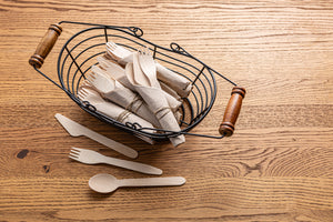 widelec jednorazowy Pure drewno; 16.5 cm (D); naturalny; 100 sztuka / opakowanie