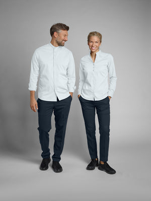 Bluse Langarm Lani Regular Fit; Kleidergröße 44; biały