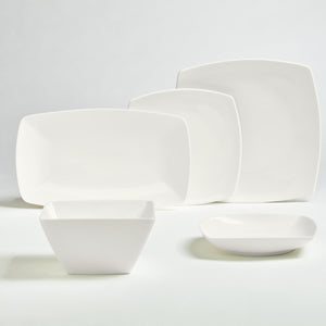  18.5x18.5x9.8 cm (DxSxW); biel kremowa; kwadrat; 6 sztuka / opakowanie
