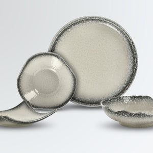 Mustergarnitur Nagoya 4-teilig; biały/szary