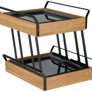 witrynka chłodząca Montana dąb Melamin flach 1/2 + flach 1/2 zweistöckig; Größe GN 1/2