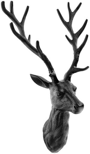 Hirschkopf Deer; 25.5x61x38 cm (SxWxG); czarny