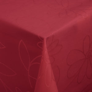 obrus Floralie prostokątny; 130x130 cm (SxD); burgund; kwadrat