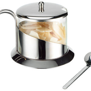 puszka do parmezanu Fondo; 300ml, 16x9.5 cm (ØxW); srebro