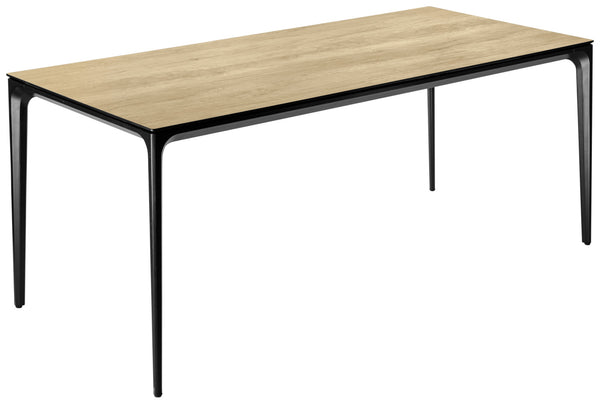 Outdoor-Tisch Linero rechteckig; 180x80x72 cm (DxSxW); Platte dąb/naturalny