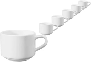 filiżanka do kawy Base; 200ml, 8x6 cm (ØxW); biały; okrągły; 6 sztuka / opakowanie