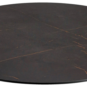 blat kompaktowy Lift okrągły; 80 cm (Ø); czarny/brązowy; okrągły