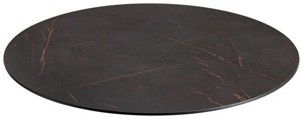blat kompaktowy Lift okrągły; 80 cm (Ø); czarny/brązowy; okrągły