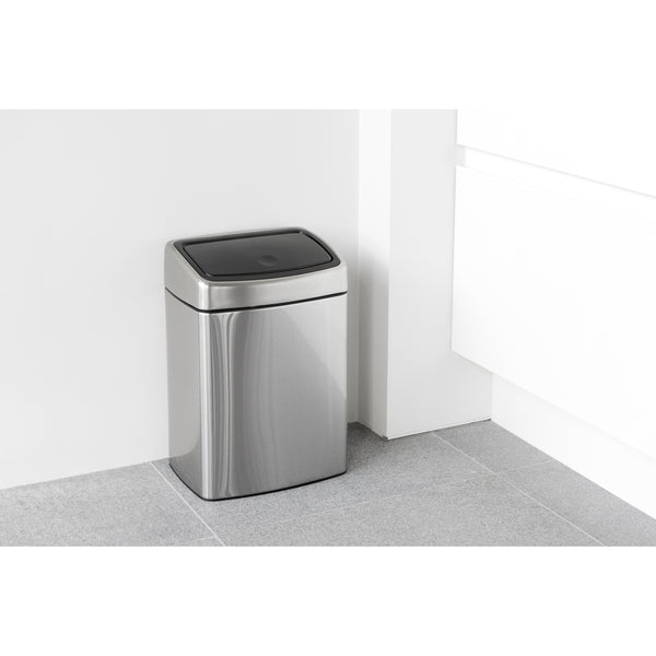 Touch Bin rechteckig; 10000ml, 34.5x23x29 cm (DxSxW); stal nierdzewna