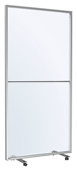 ścianka higieniczna Malo; 95x48x201 cm (SxGxW); srebro