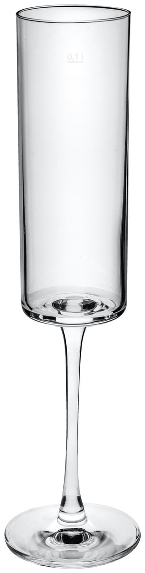 kieliszek do szampana Lya ze znacznikiem pojemności; 170ml, 6x6x23 cm (ØxØxW); transparentny; 0.1 l Füllstrich, 6 sztuka / opakowanie