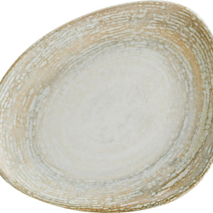 talerz płaski Patera  organiczny; 23x19.5 cm (DxS); biały/beżowy; organiczny; 12 sztuka / opakowanie