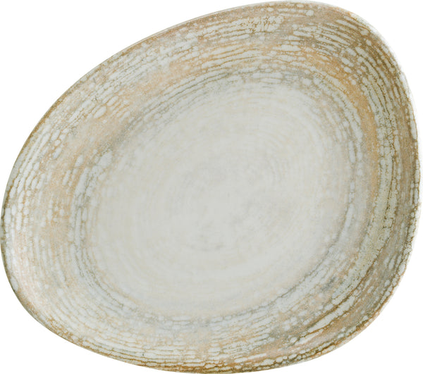 talerz płaski Patera  organiczny; 23x19.5 cm (DxS); biały/beżowy; organiczny; 12 sztuka / opakowanie