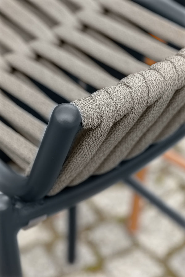 Outdoor-Barstuhl Lumaro; 40x42x90 cm (SxGxW); siedzisko taupe