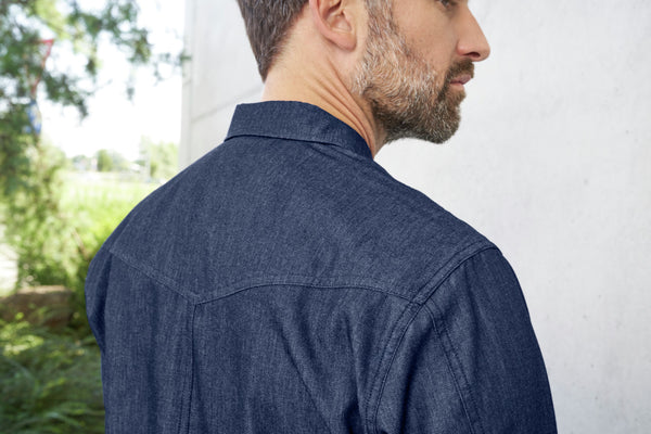 Jeanshemd Ryan; Kleidergröße 45/46; ciemny niebieski