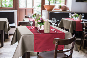 bieżnik Nito; 50x130 cm (SxD); biały; prostokątny