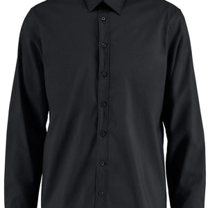Hemd Langarm Porter Regular Fit; Kleidergröße 43/44; czarny
