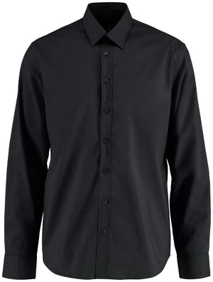 Hemd Langarm Porter Regular Fit; Kleidergröße 43/44; czarny