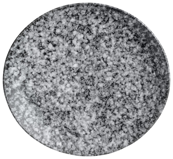 talerz płaski Mamaro organiczny; 25.5x23x2.5 cm (DxSxW); czarny/biały; organiczny; 6 sztuka / opakowanie