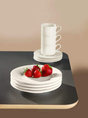 spodek do kubka / filiżanki do kawy Premiora; 16 cm (Ø); biel kremowa; okrągły; 12 sztuka / opakowanie