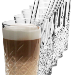 zestaw do latte macchiato 12 częściowy; 360ml, 7.9x14.7 cm (ØxW); transparentny
