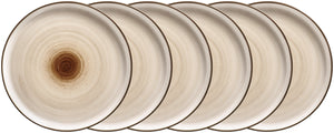 talerz płaski Limaro; 25 cm (Ø); brązowy; okrągły; 6 sztuka / opakowanie