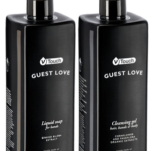 Mustergarnitur Spenderflaschen V-Touch Guest Love 2-teilig; wielokolorowy
