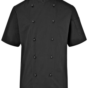 bluza kucharska męska Milan krótki rękaw; Kleidergröße 48; czarny