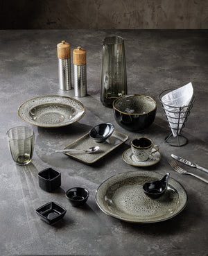 mini miseczki  Pise; 40ml, 8.8x5.2 cm (ØxW); czarny; okrągły; 6 sztuka / opakowanie