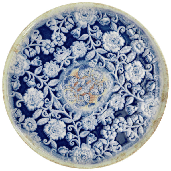 talerz płaski Nostal z rantem; 28x1.9 cm (ØxW); niebieski; okrągły; 4 sztuka / opakowanie
